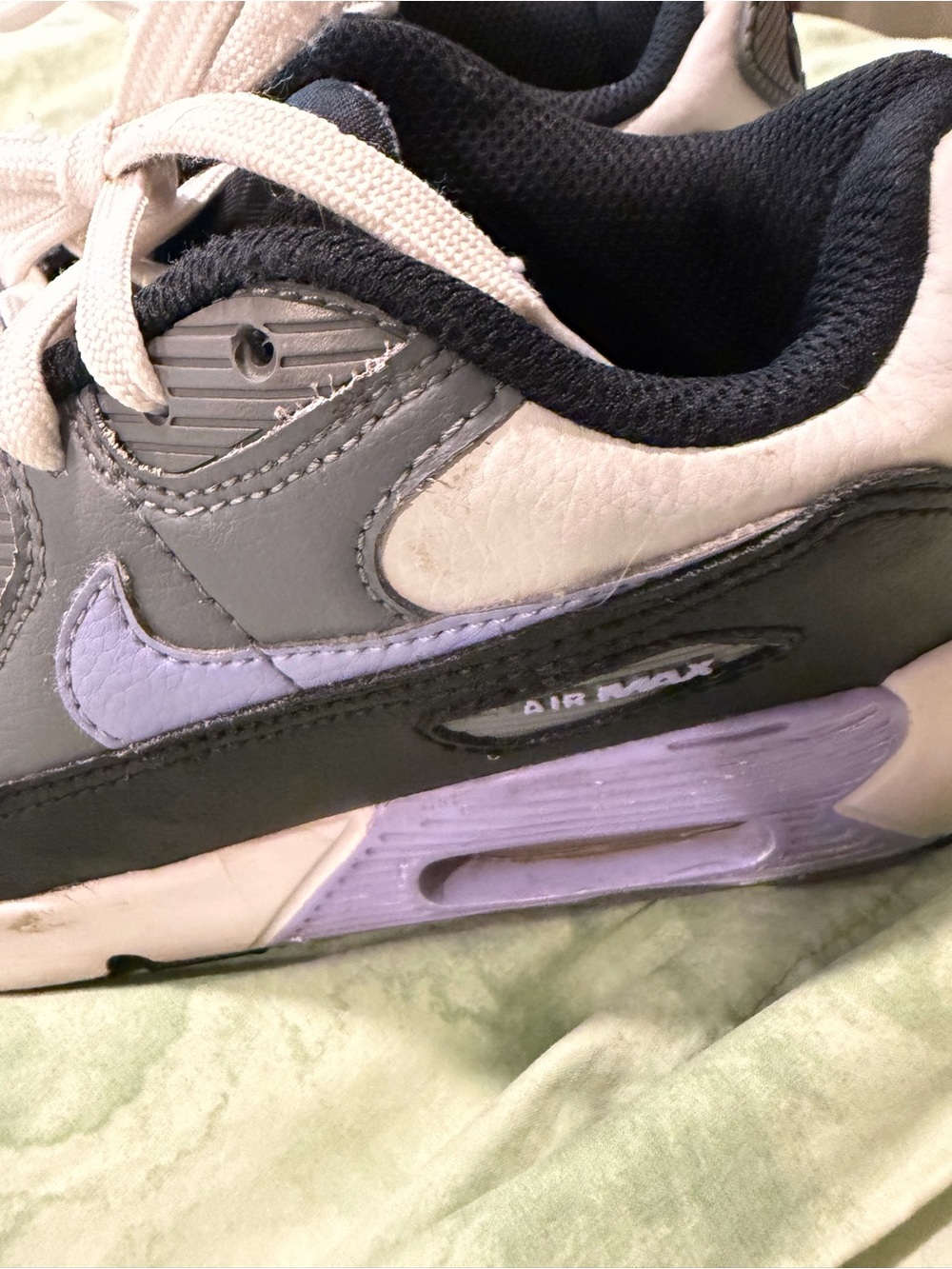 Nike Kids Air Max Sneakers - Black, Gray & Light Purple Accents